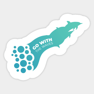 Go with the waves with creative dolphin design Gift Sticker